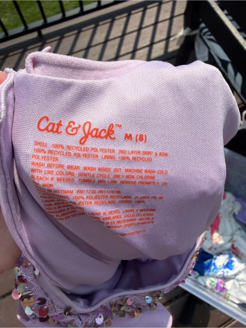 Cat & Jack Girls Sequin Party Dress Size 8 Lavender Pink Worn Once